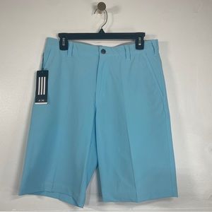 Adidas Ultimate Shorts Mens Boys 30” Sky Blue Gray Polyester Spandex Activewear